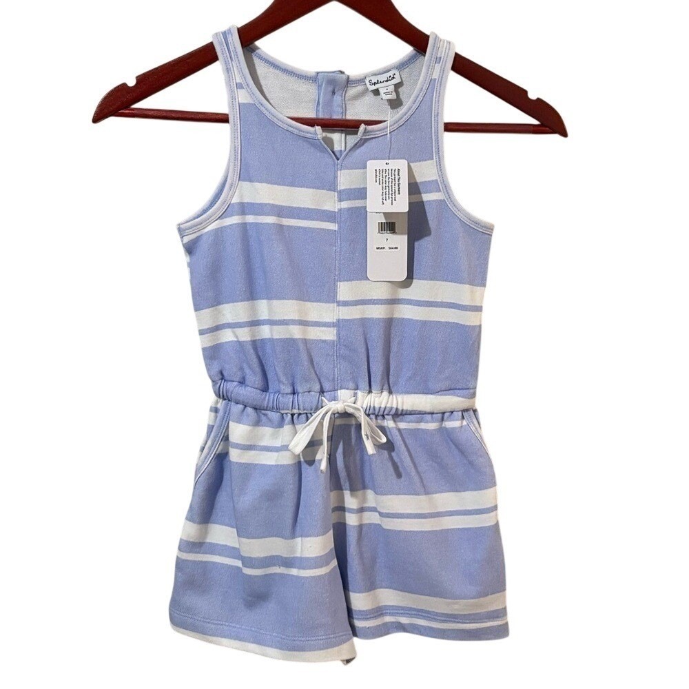 Splendid Blue/White Girls Zuma Beach Romper NWT
